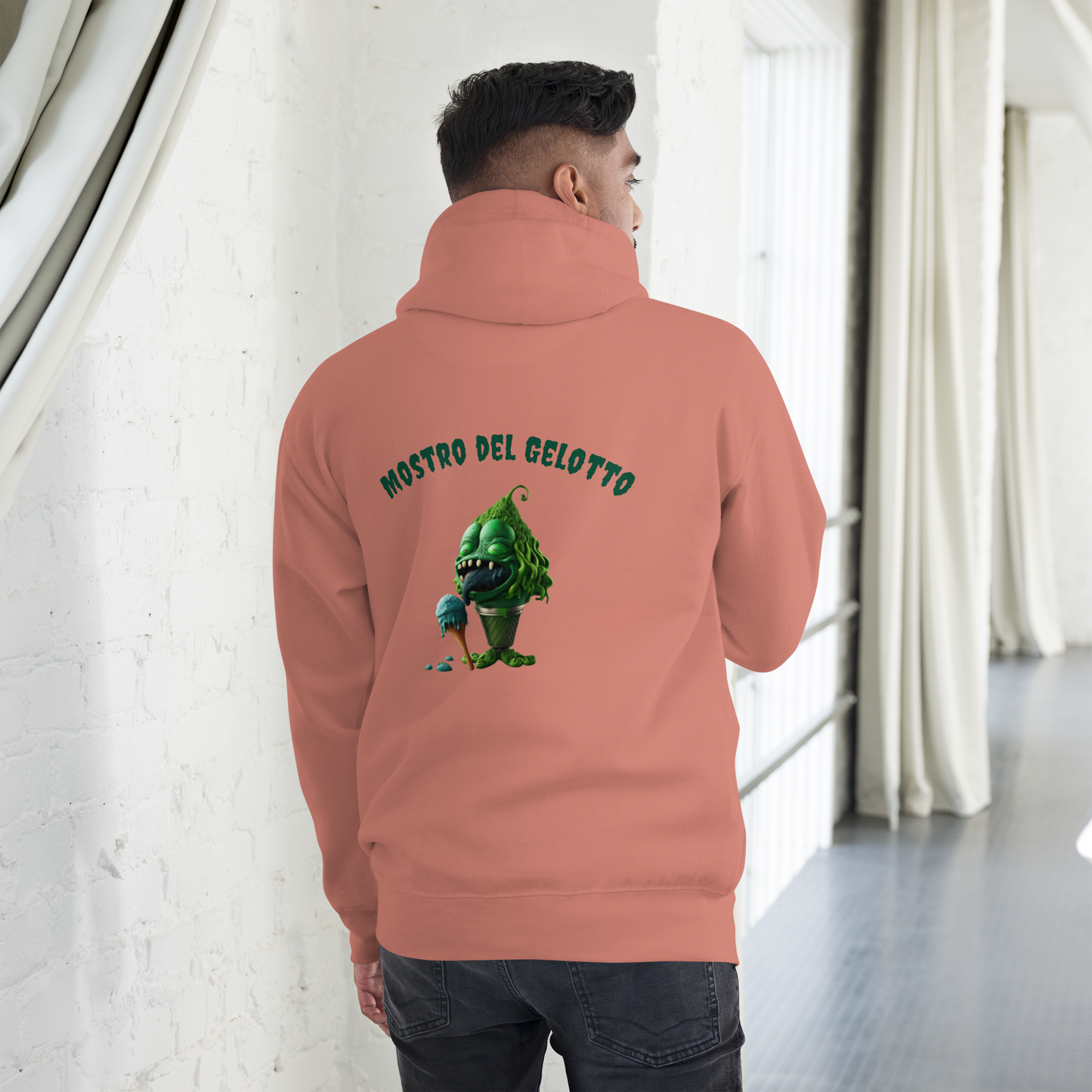 Mostro del Gelotto Unisex Hoodie (Green mostro)