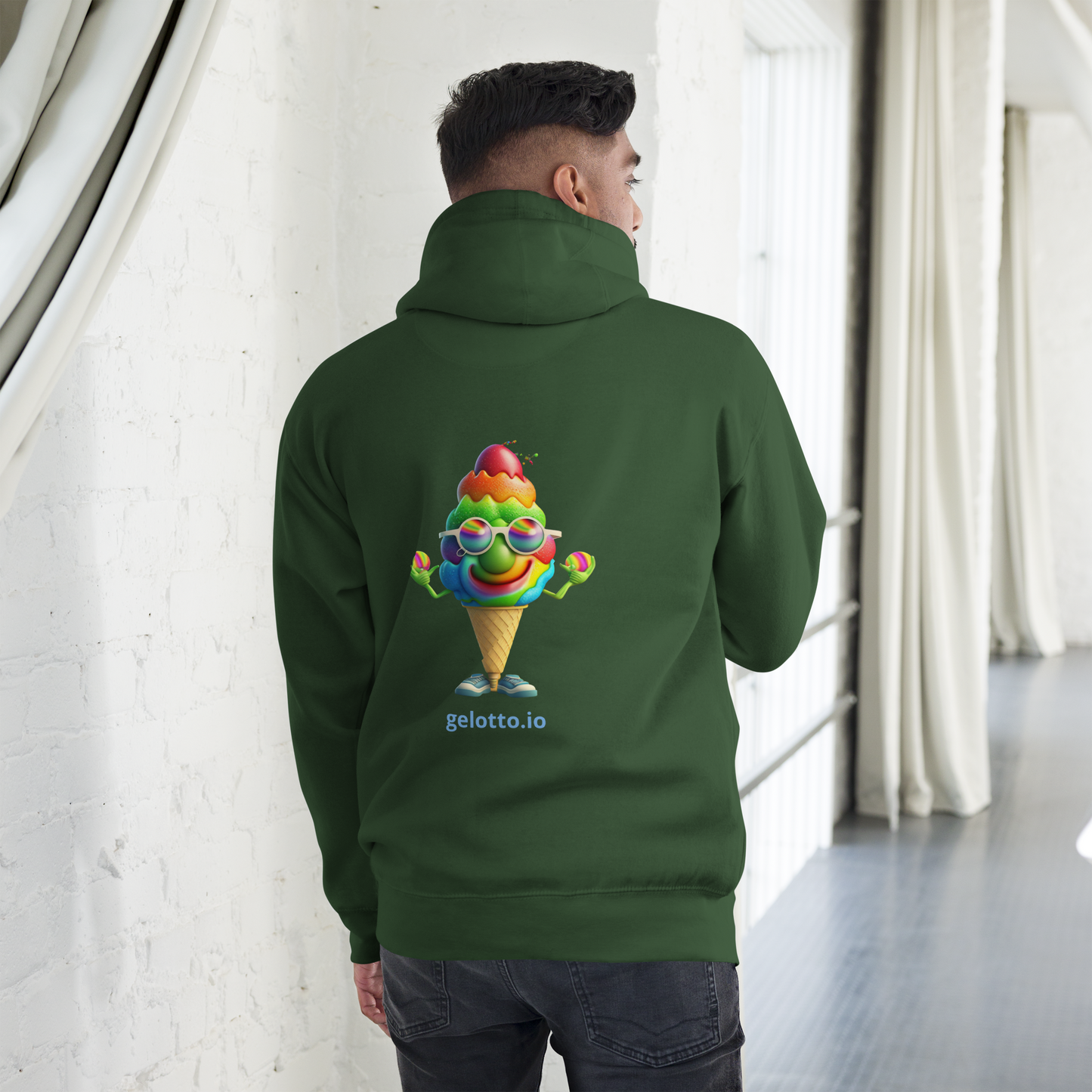 Mostro del Gelotto Unisex Hoodie (Rainbow Mostro 2)