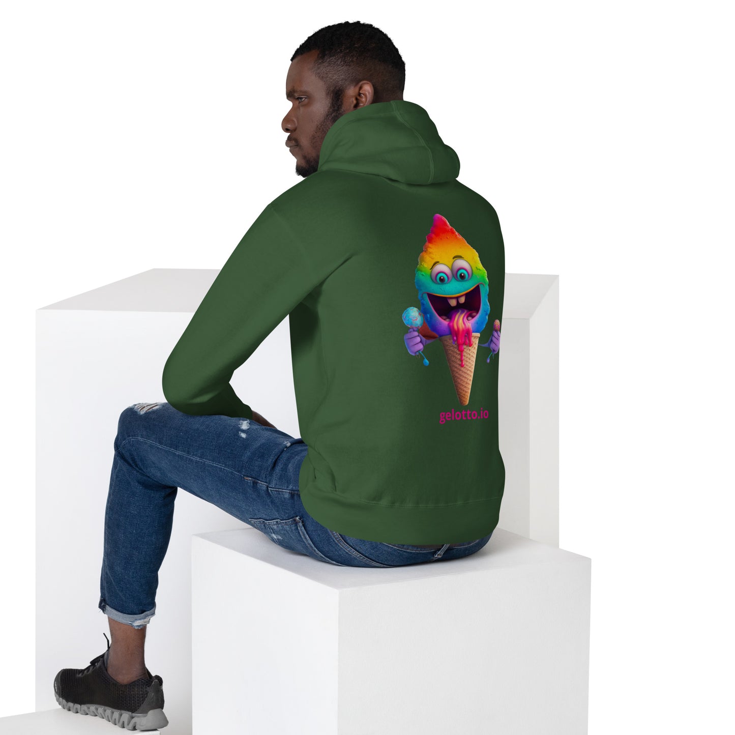 Mostro del Gelotto Unisex Hoodie (Rainbow Mostro)