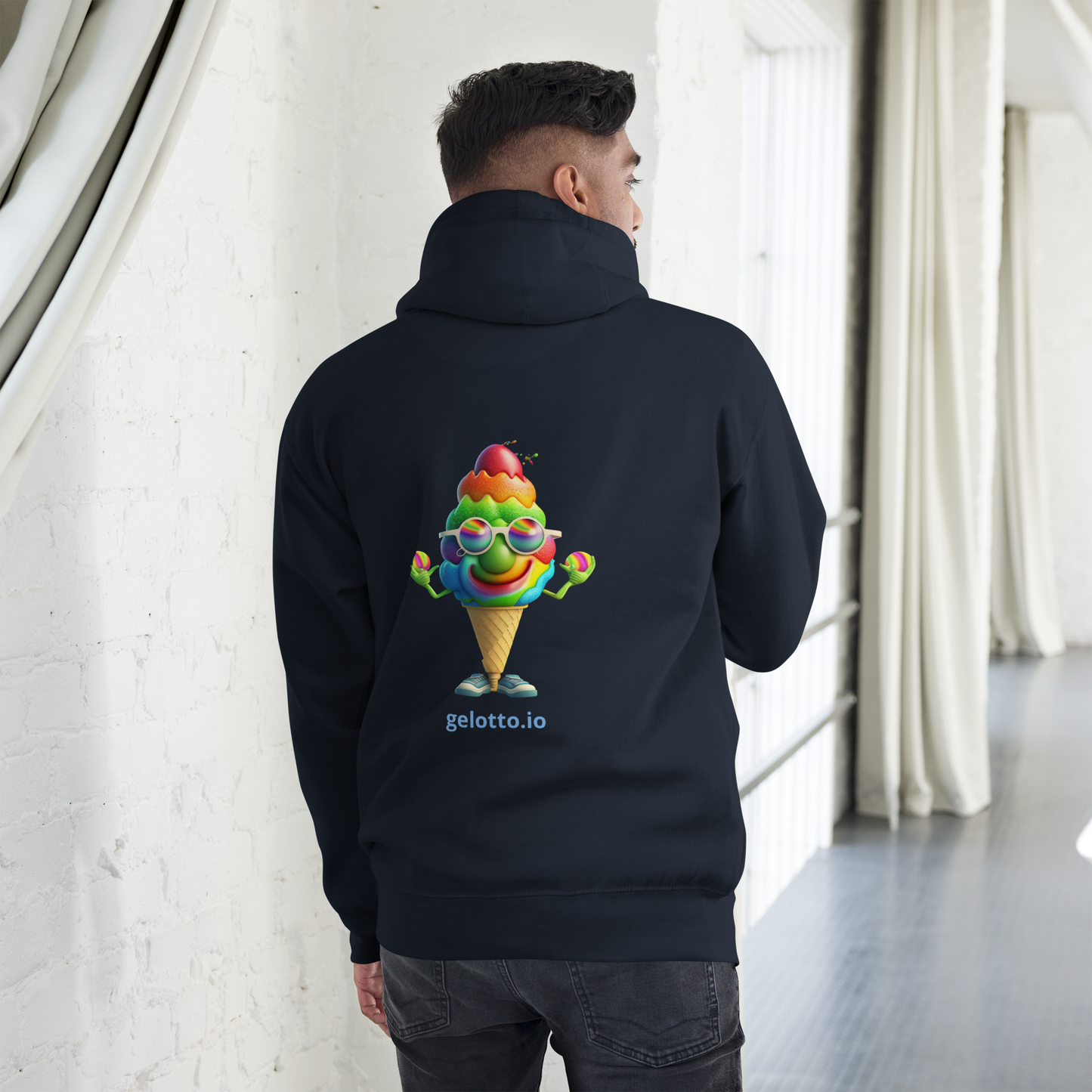 Mostro del Gelotto Unisex Hoodie (Rainbow Mostro 2)