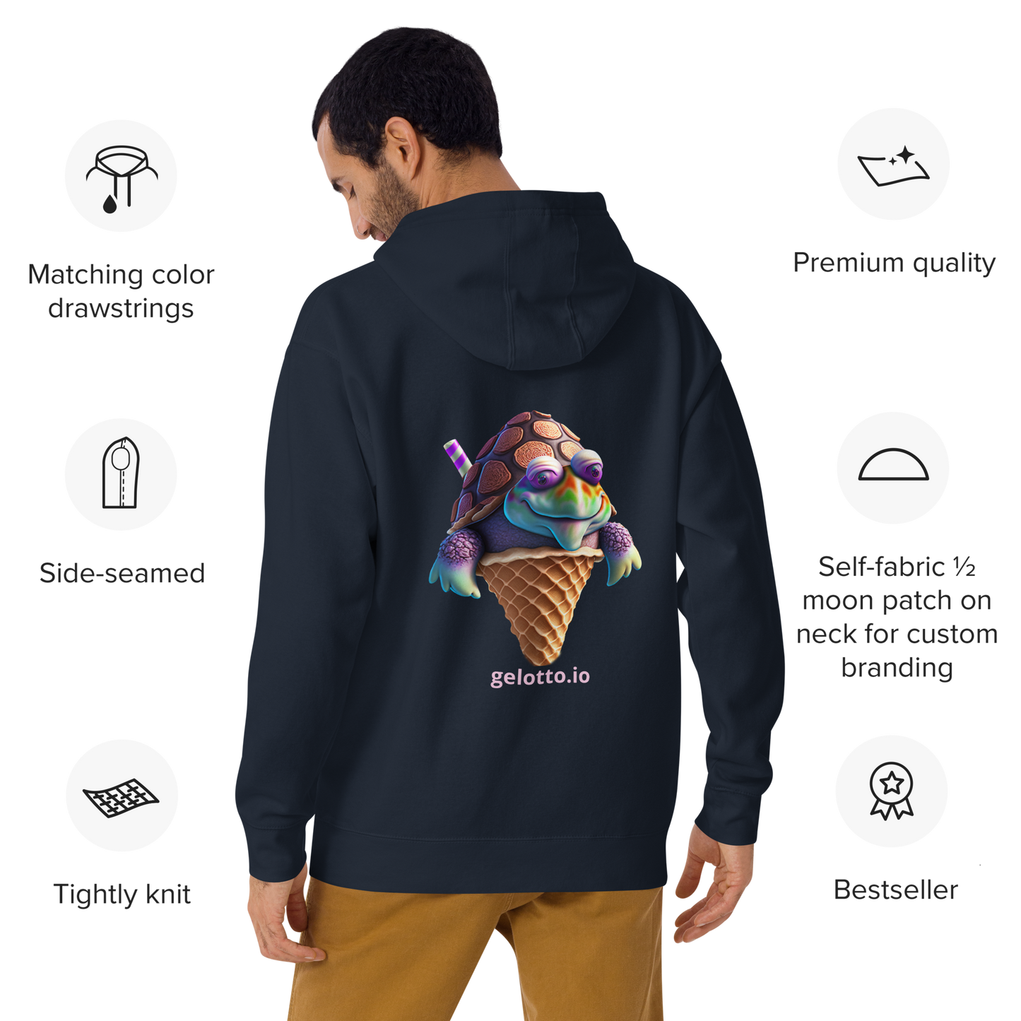 Mostro del Gelotto Unisex Hoodie (Turtle)