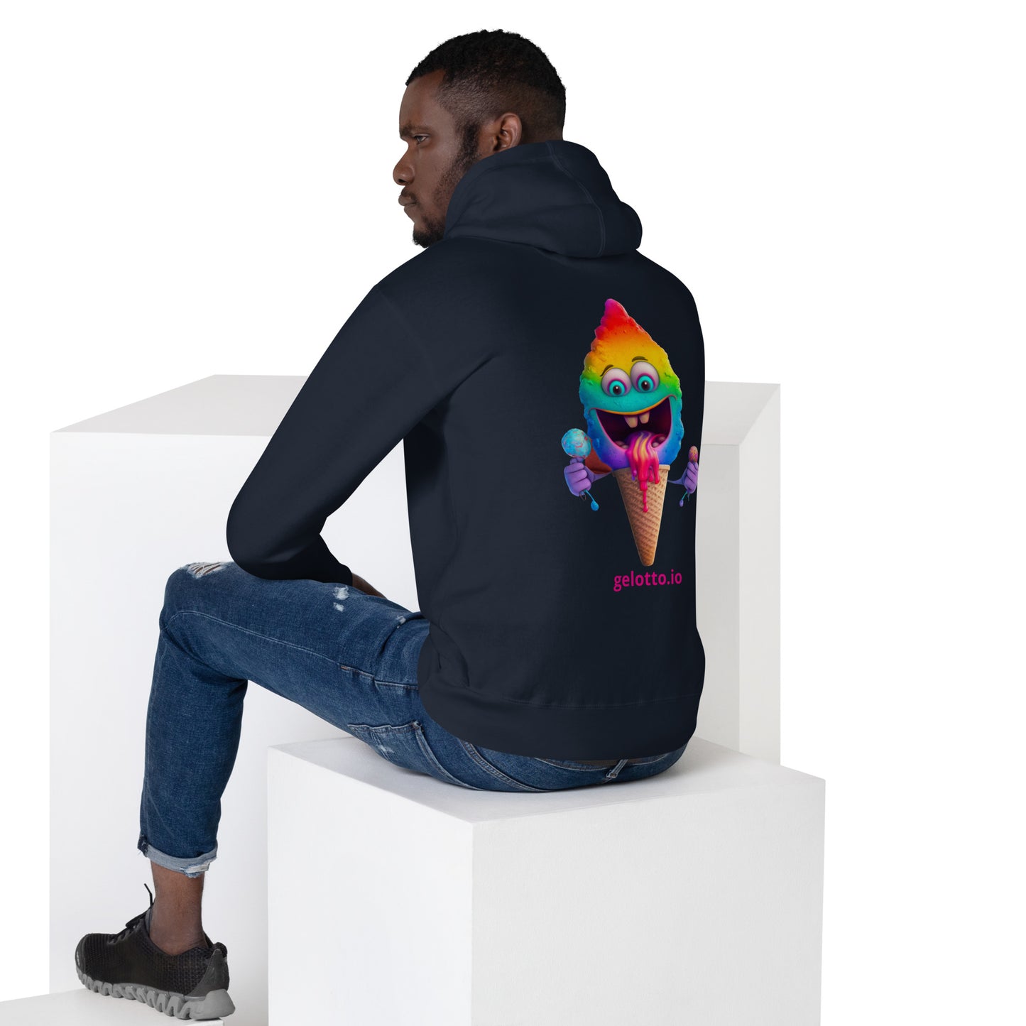 Mostro del Gelotto Unisex Hoodie (Rainbow Mostro)
