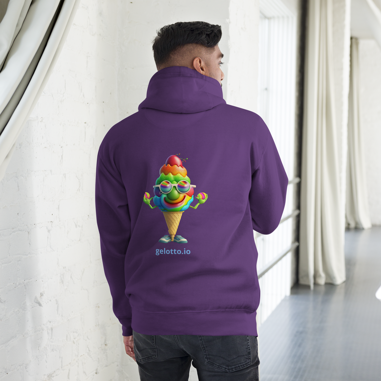 Mostro del Gelotto Unisex Hoodie (Rainbow Mostro 2)