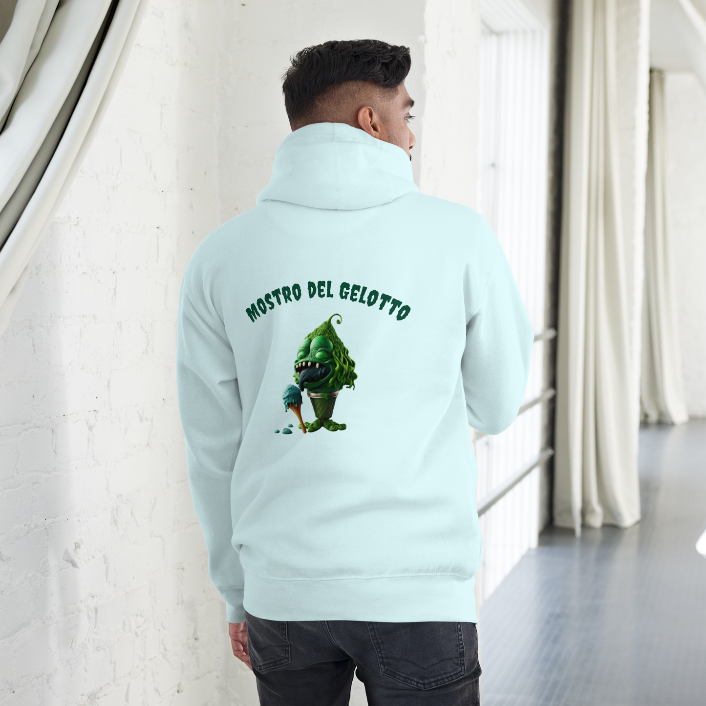 Mostro del Gelotto Unisex Hoodie (Green mostro)