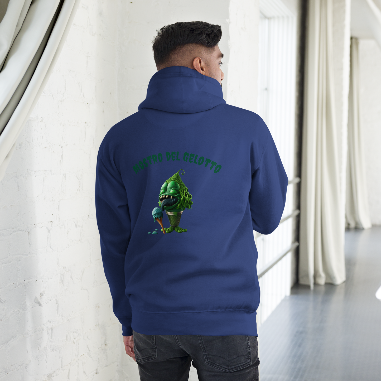 Mostro del Gelotto Unisex Hoodie (Green mostro)