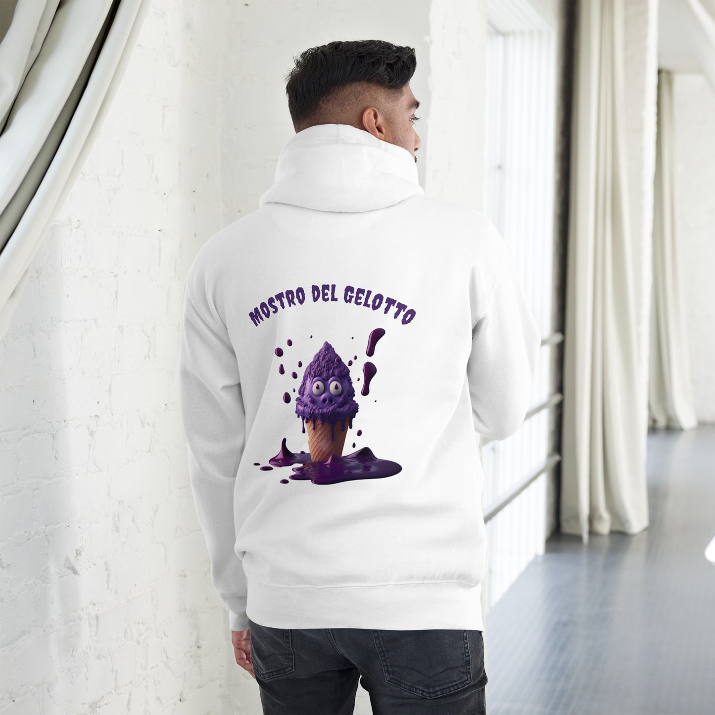Mostro del Gelotto Unisex Hoodie (Purple Pig)