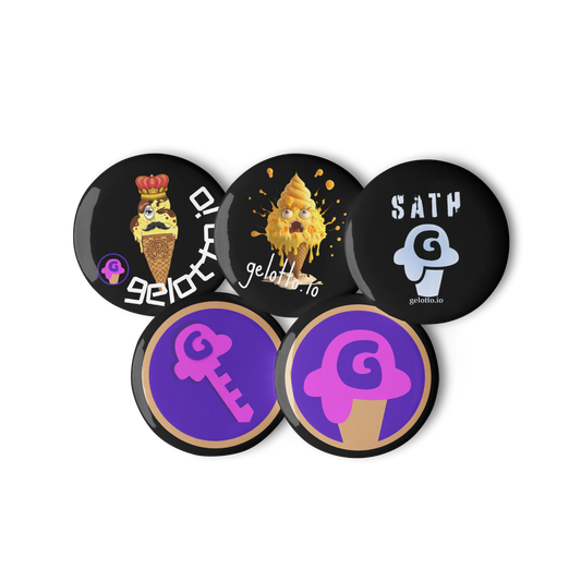 Gelotto, GKEY, SATH, Mostro, Series 1 Set of pin buttons (black)