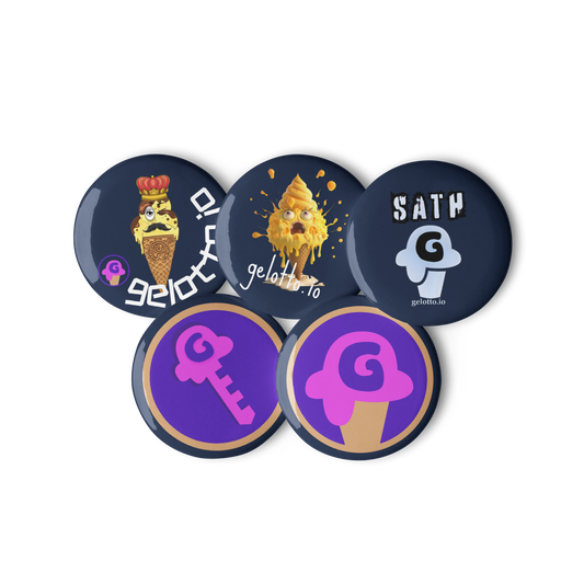 Gelotto, GKEY, SATH, Mostro, Series 1 Set of pin buttons (dark blue)