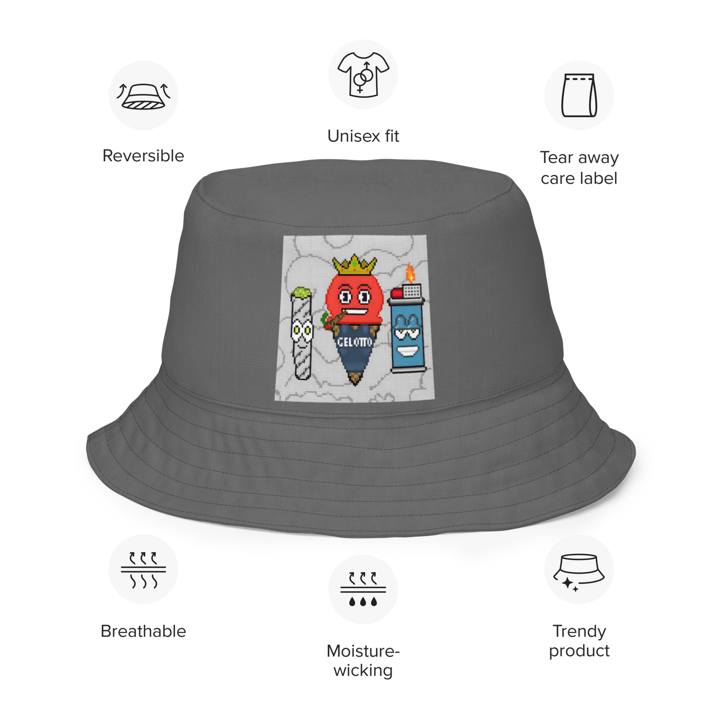 Gelotto logo / Series 2 Reversible bucket hat (OG logo)
