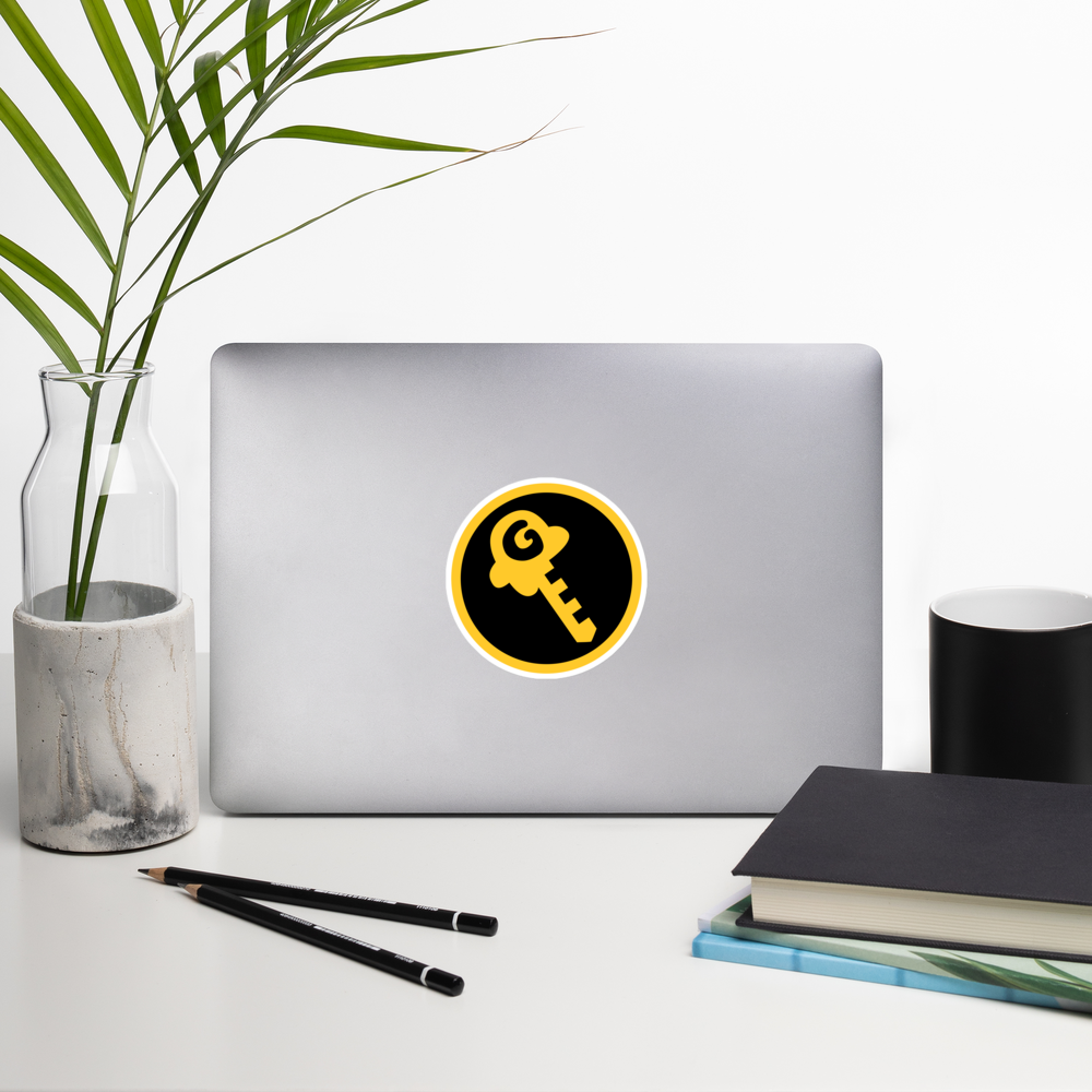 Gkey yellow and black bubble-free stickers