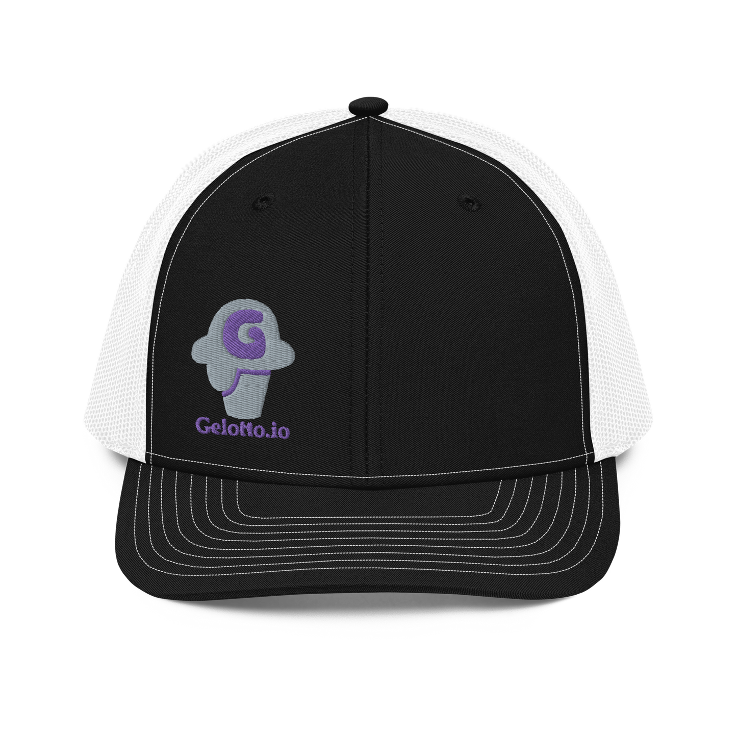 Gelotto logo Trucker Cap (purple and grey logo)