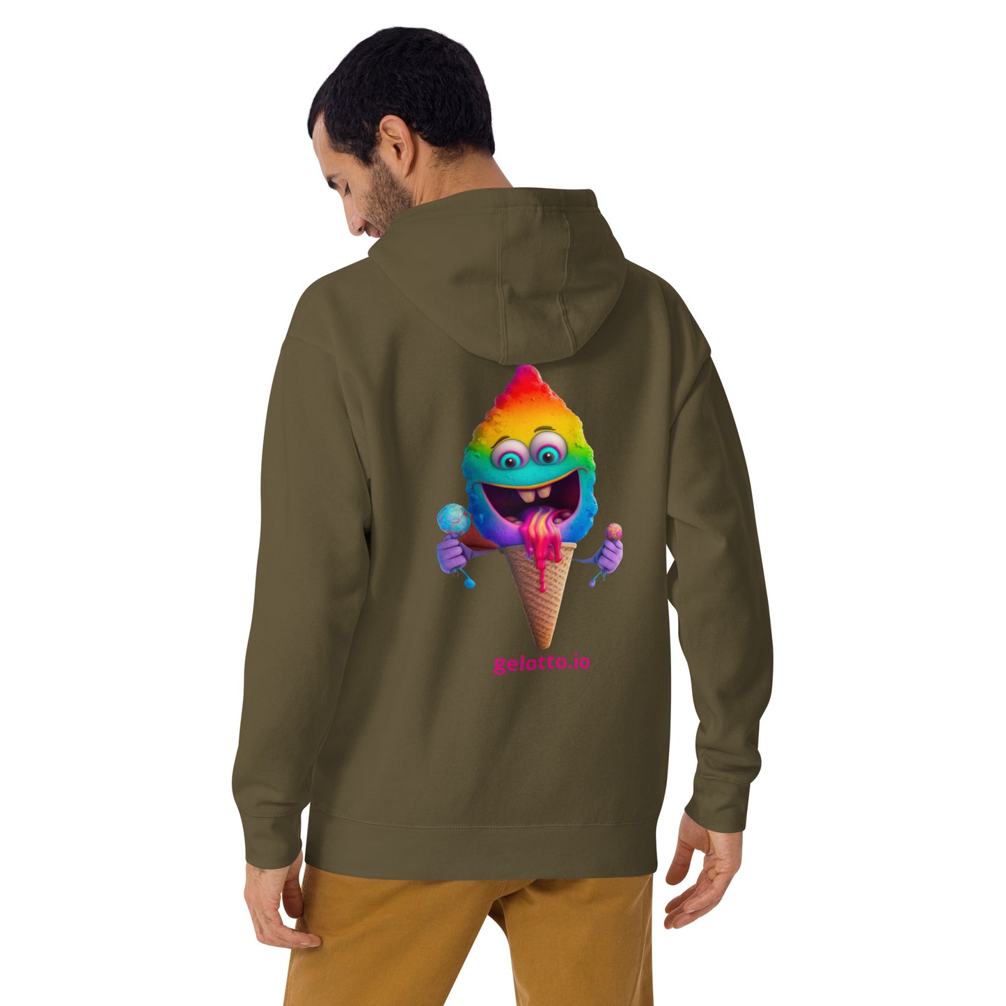 Mostro del Gelotto Unisex Hoodie (Rainbow Mostro 3)